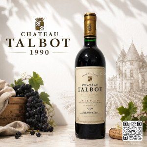 CHATEAU TALBOT 1990 ไวน์คลาสสิกจากเขต Saint-Julien แห่ง Bordeaux ประเทศฝรั่งเศส